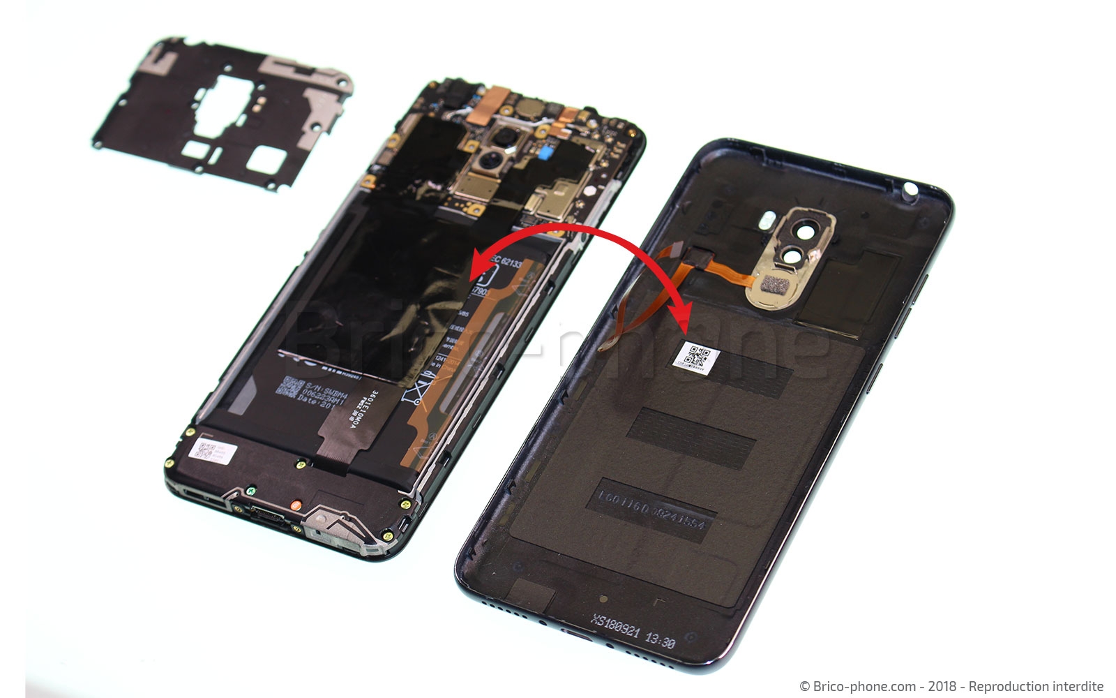 Changement d'écran (vitre+LCD) sur Pocophone F1 photo 4