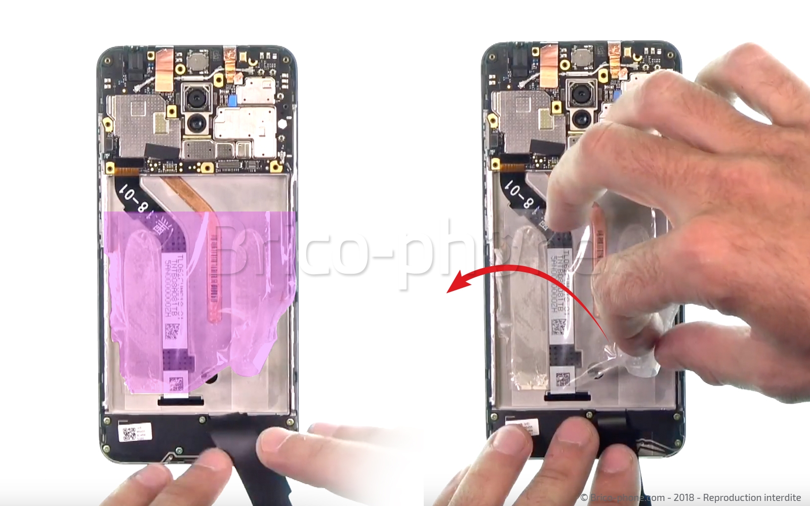 Changement d'écran (vitre+LCD) sur Pocophone F1 photo 1