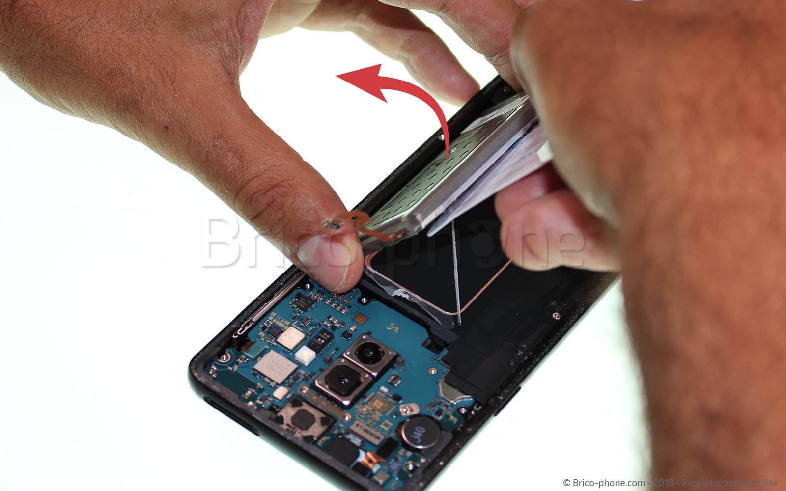 Changement d'écran (vitre+Amoled) sur Galaxy S9 Plus photo 3