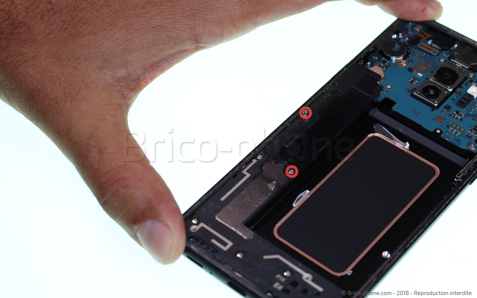 Changement d'écran (vitre+Amoled) sur Galaxy S9 Plus photo 1