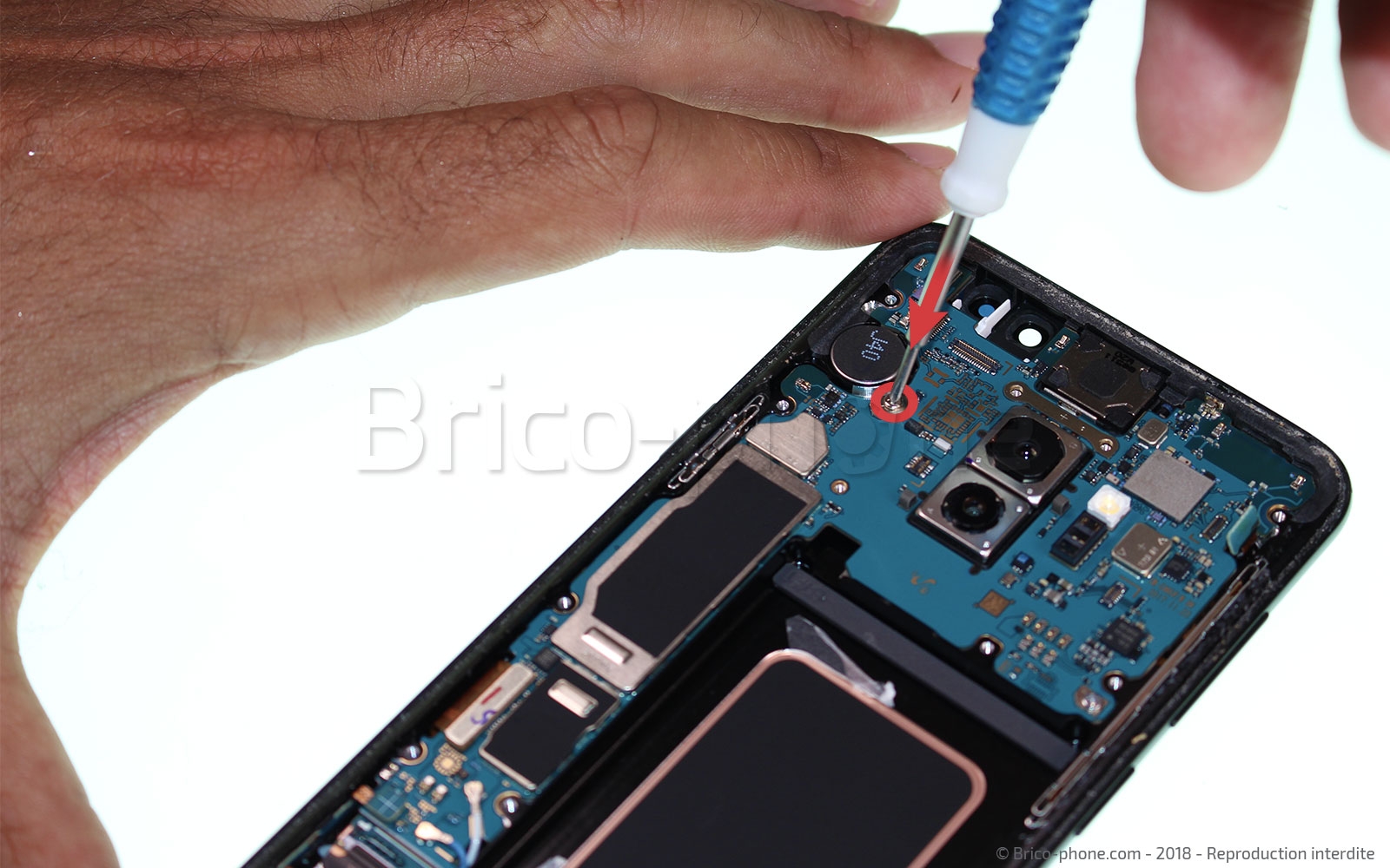 Changement d'écran (vitre+Amoled) sur Galaxy S9 Plus photo 1