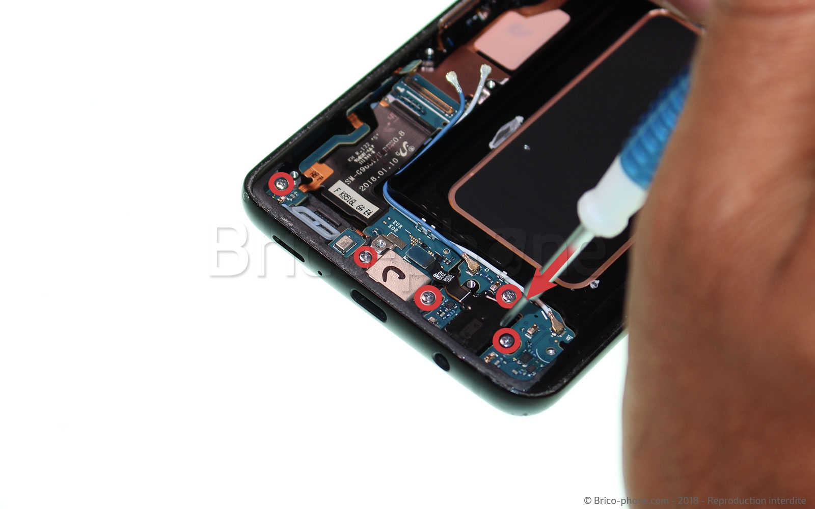 Changement d'écran (vitre+Amoled) sur Galaxy S9 Plus photo 1