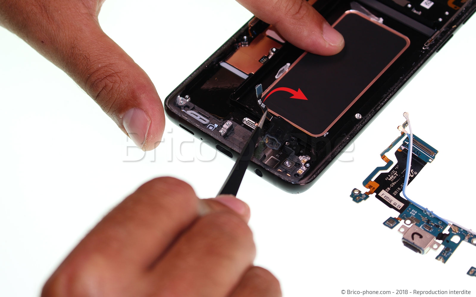 Changement d'écran (vitre+Amoled) sur Galaxy S9 Plus photo 1