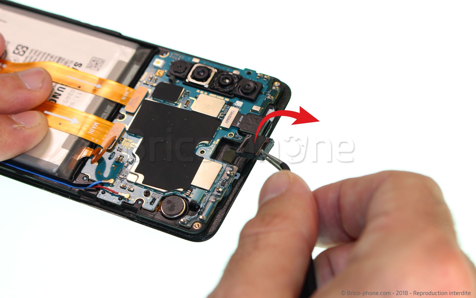 Changement de haut parleur interne sur Galaxy A9 2018 photo 2