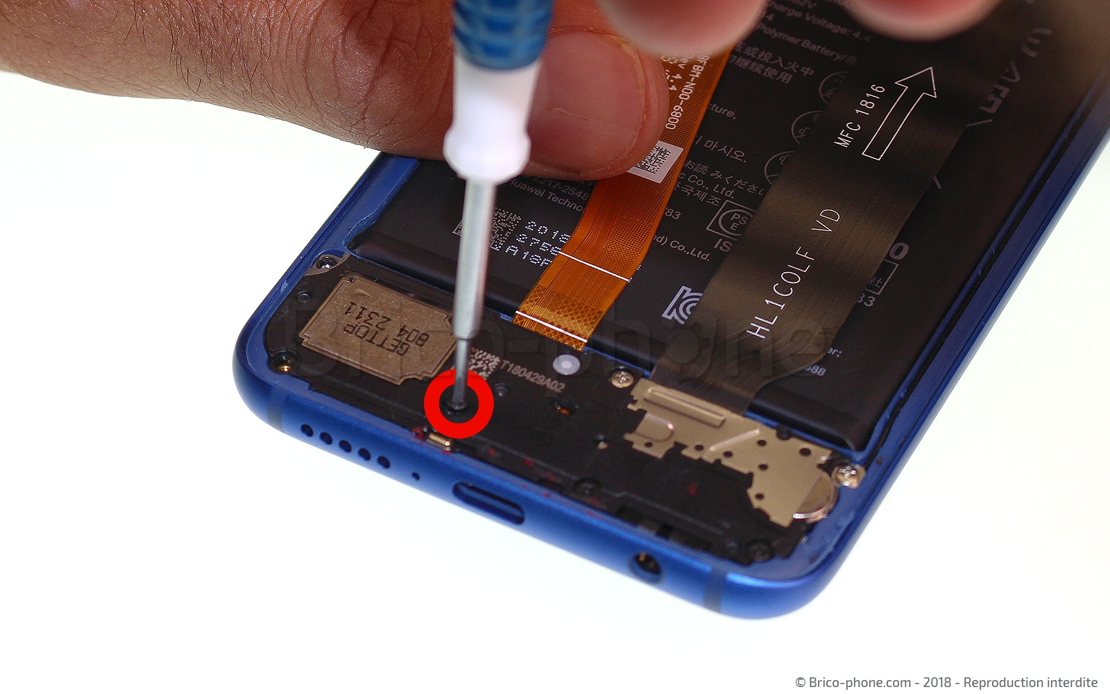 Changement du connecteur de charge sur Honor 10 photo 2