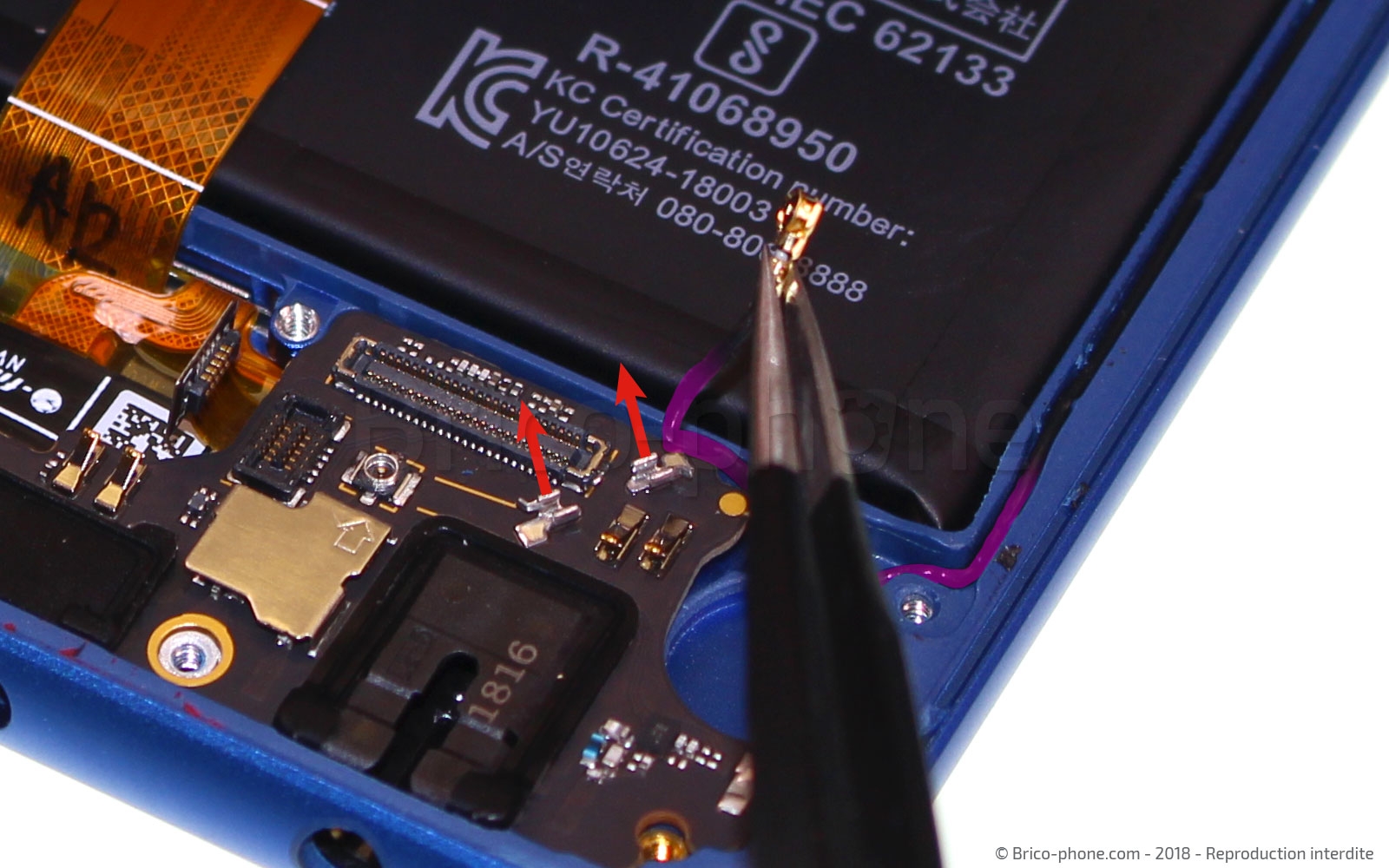 Changement du connecteur de charge sur Honor 10 photo 4