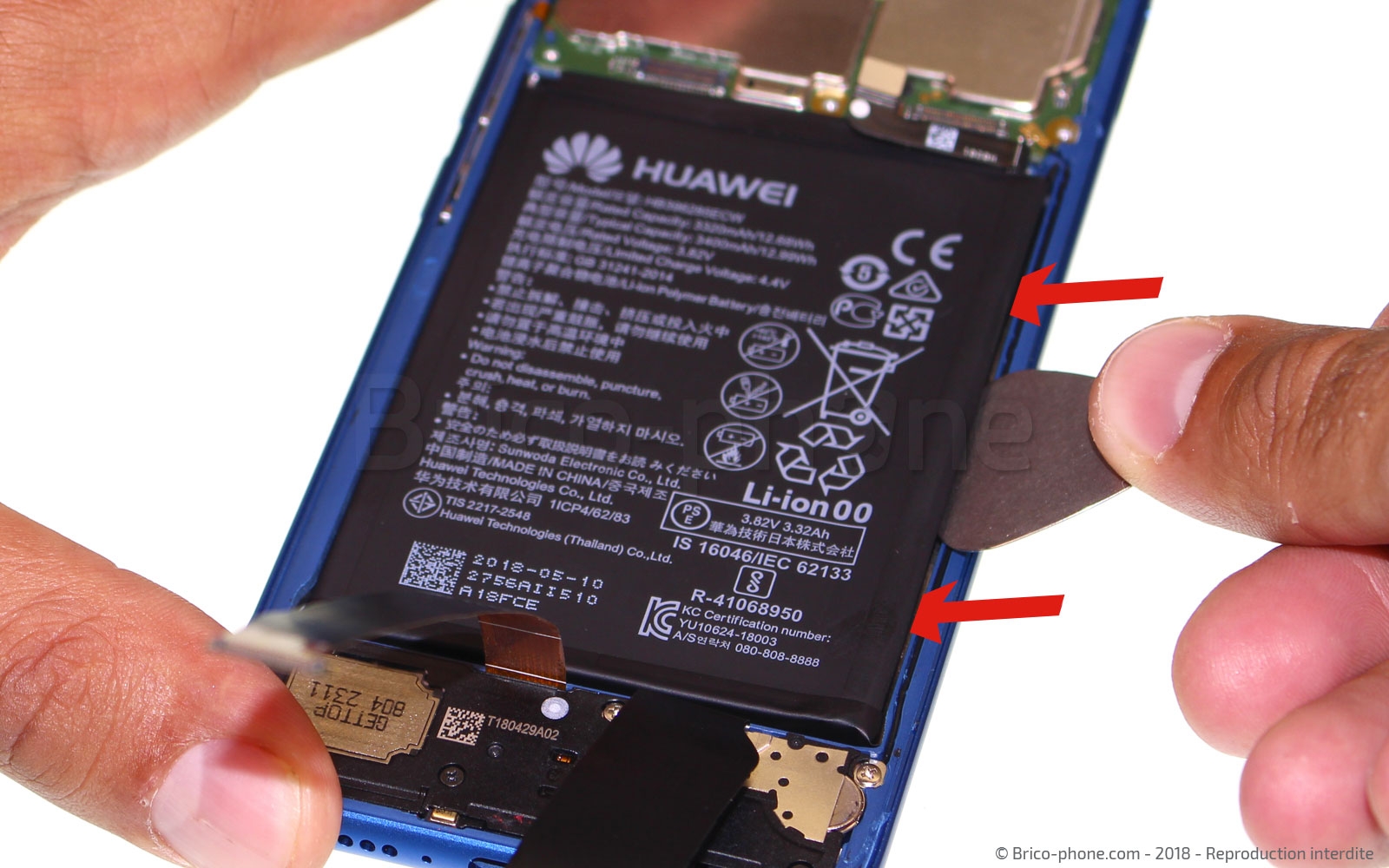 Changement de batterie sur Honor 10 photo 1