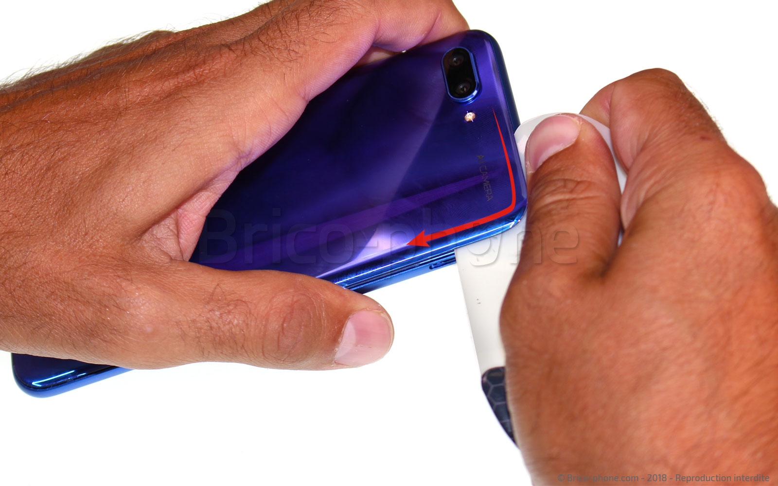 Changement de bloc écran avec batterie sur Honor 10 photo 2