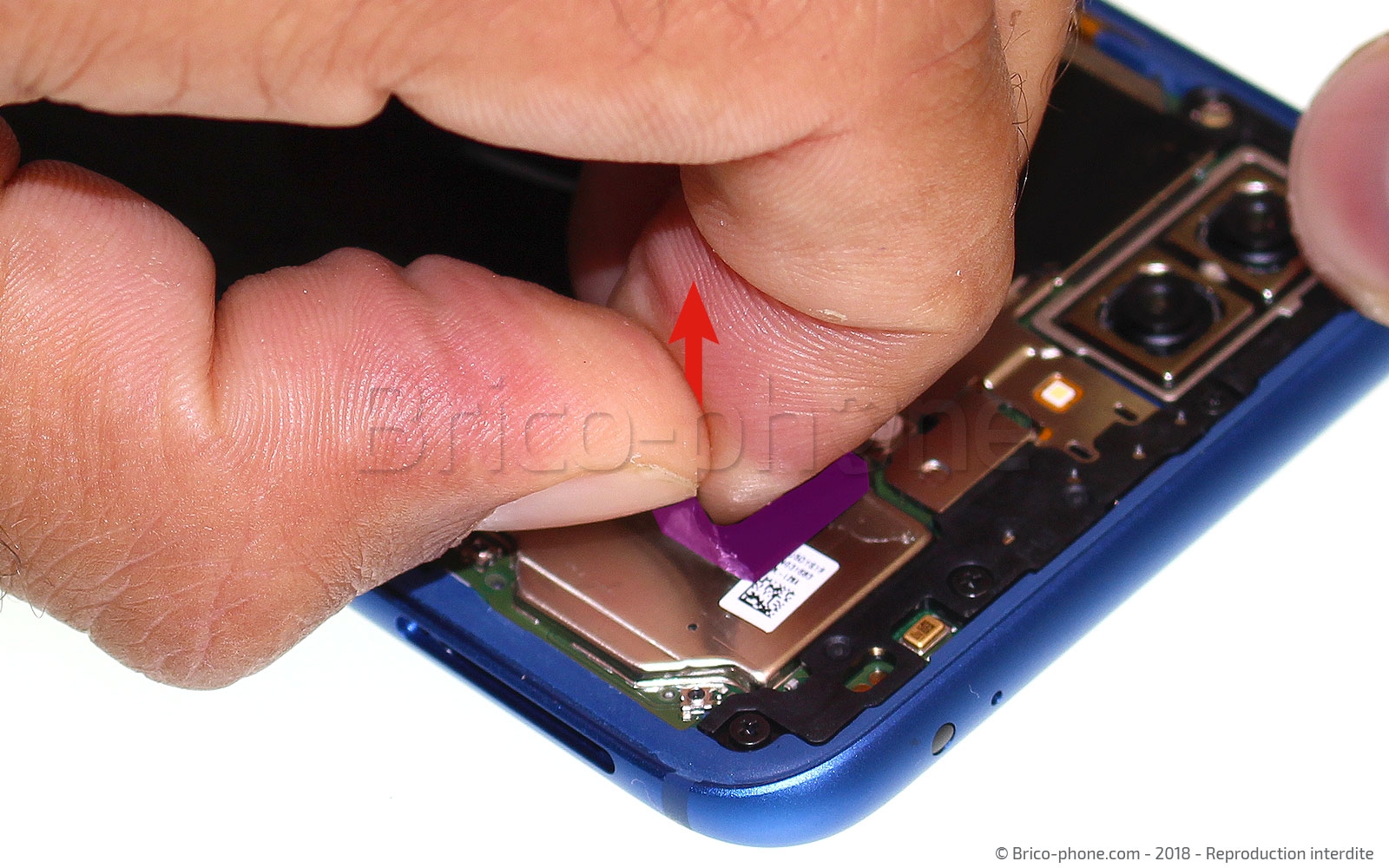 Changement de bloc écran avec batterie sur Honor 10 photo 2