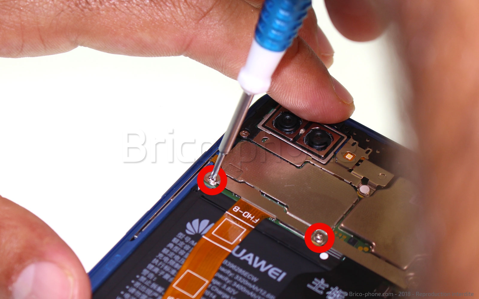 Changement de bloc écran avec batterie sur Honor 10 photo 1