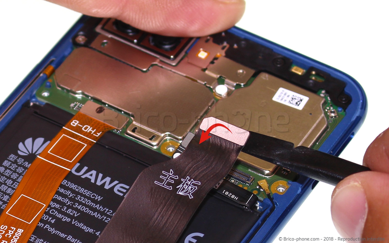 Changement de bloc écran avec batterie sur Honor 10 photo 1