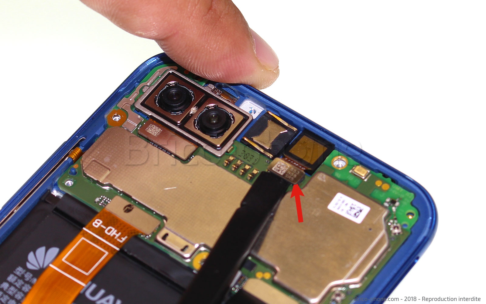 Changement de bloc écran avec batterie sur Honor 10 photo 1