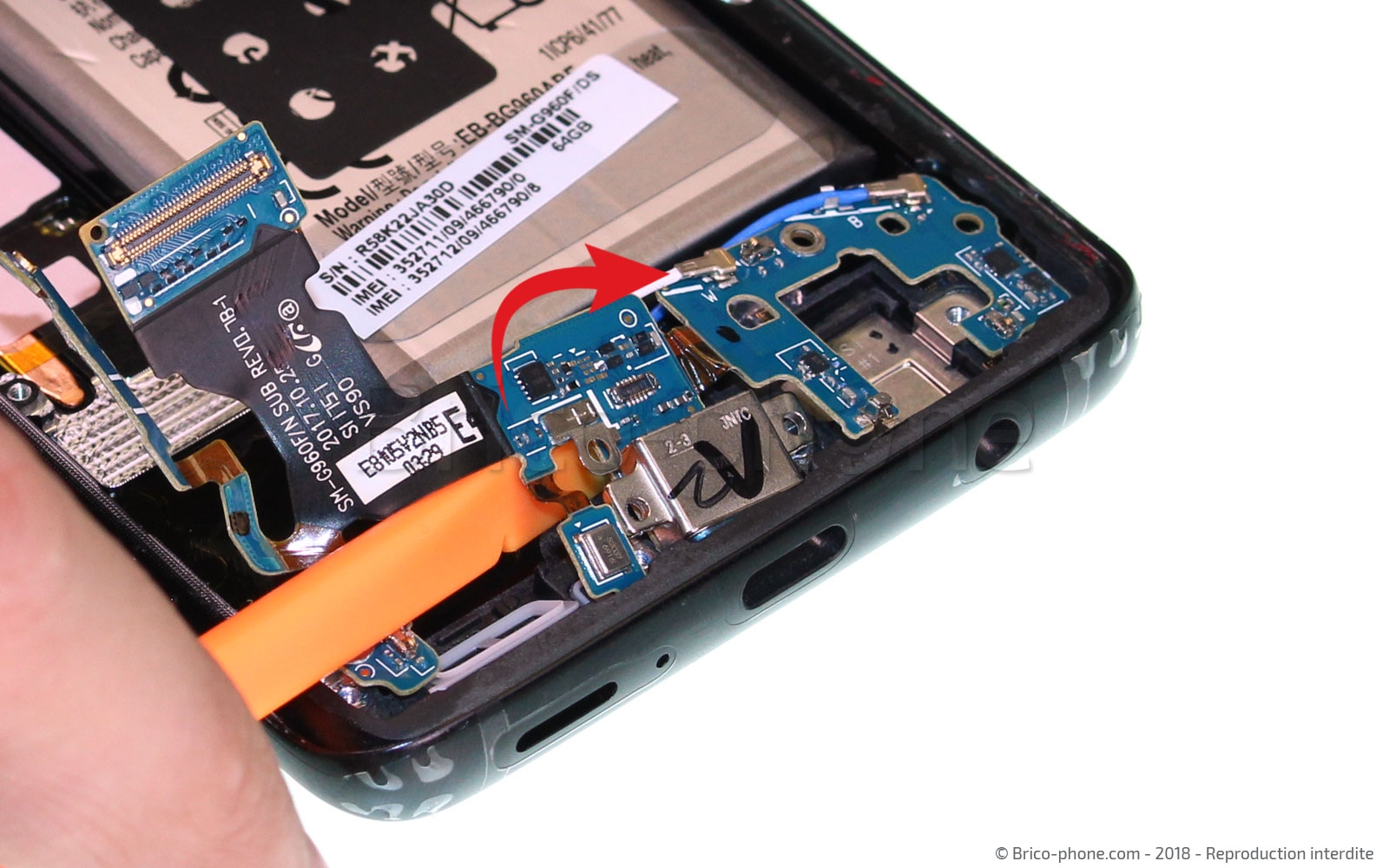 Changement du connecteur de charge sur Galaxy S9 photo 2