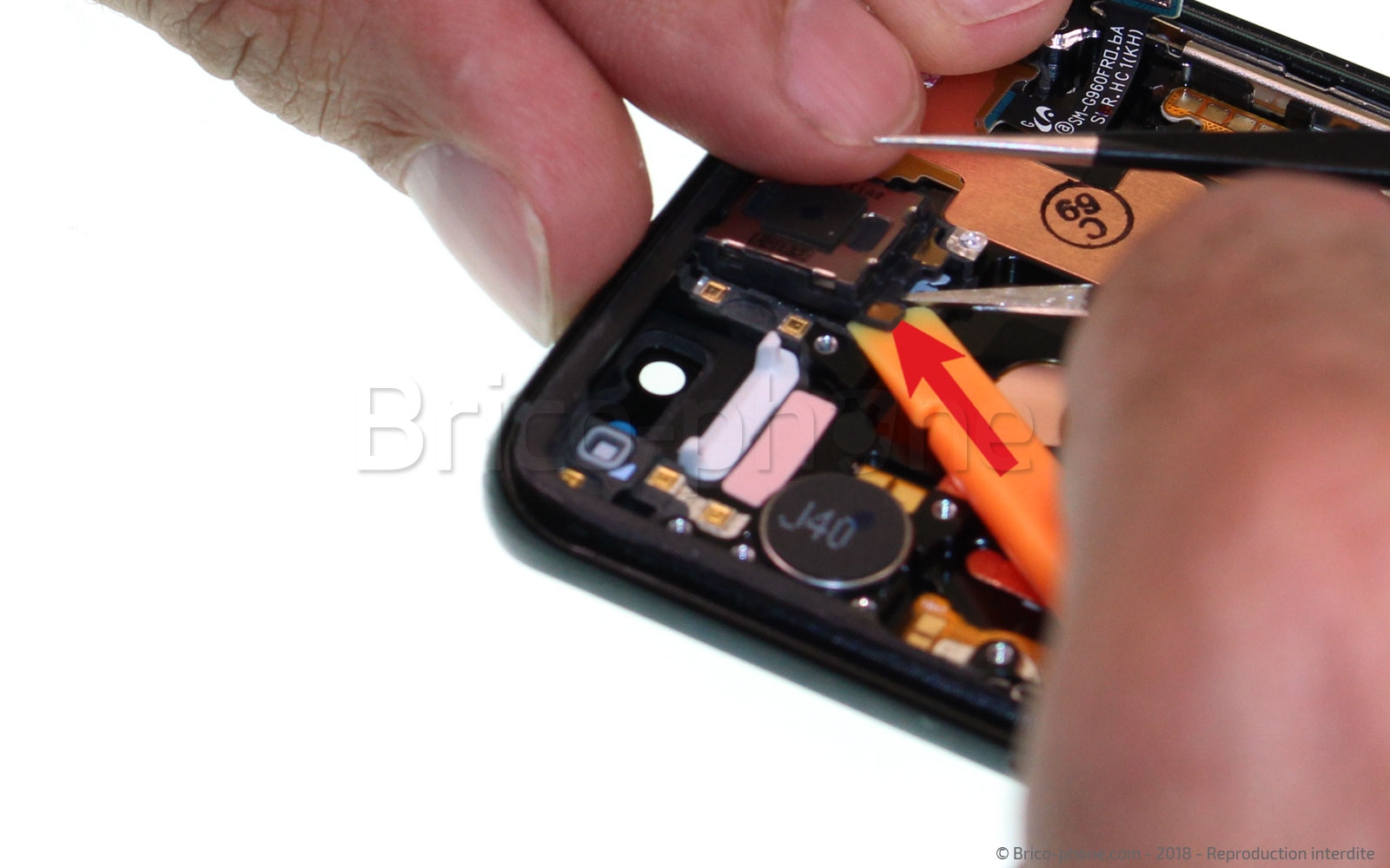 Changement du haut-parleur interne sur Galaxy S9 photo 1