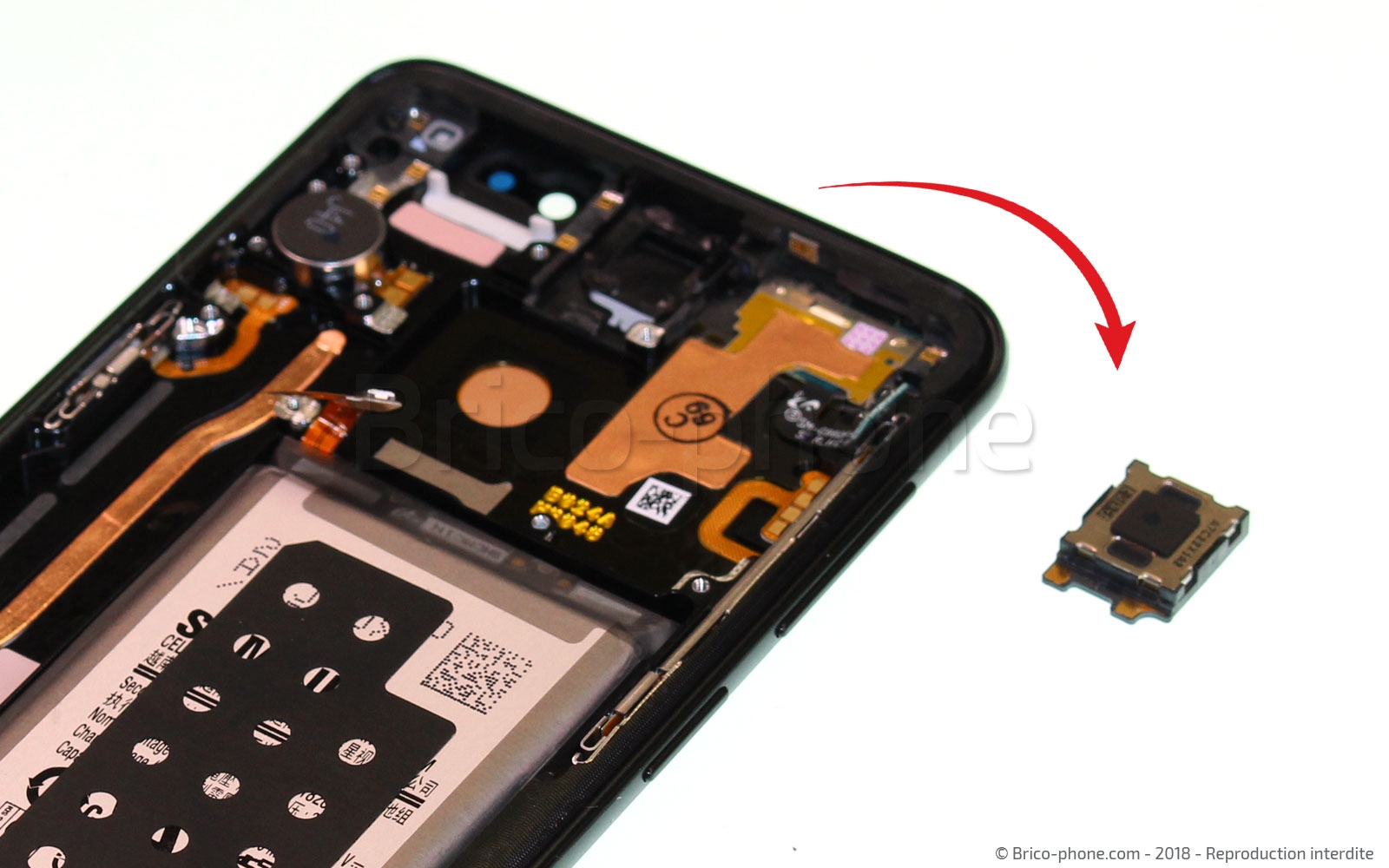 Changement du haut-parleur interne sur Galaxy S9 photo 3