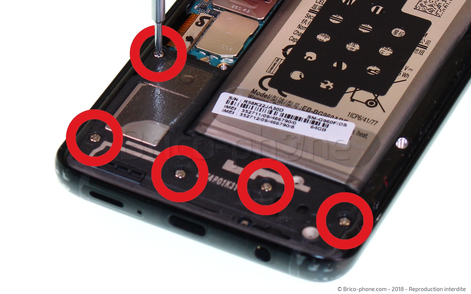 Changement de prise audio Jack sur Galaxy S9 photo 3