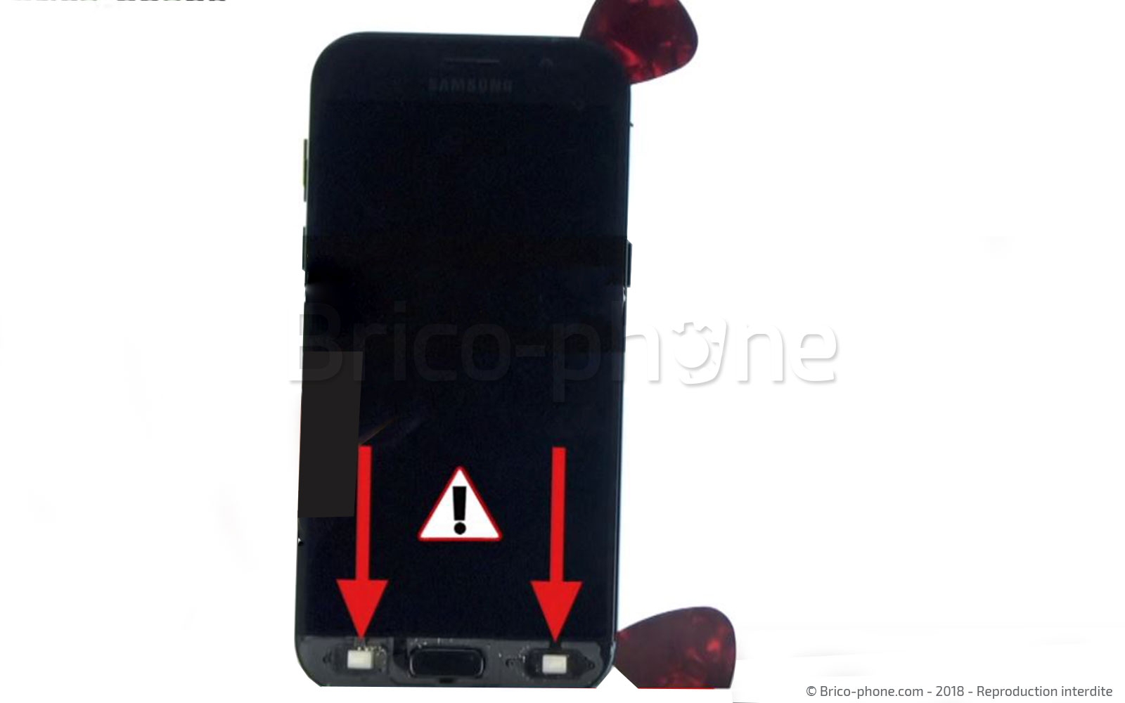 Changement d'écran (vitre+AMOLED) sur Galaxy A5 2017 photo 2