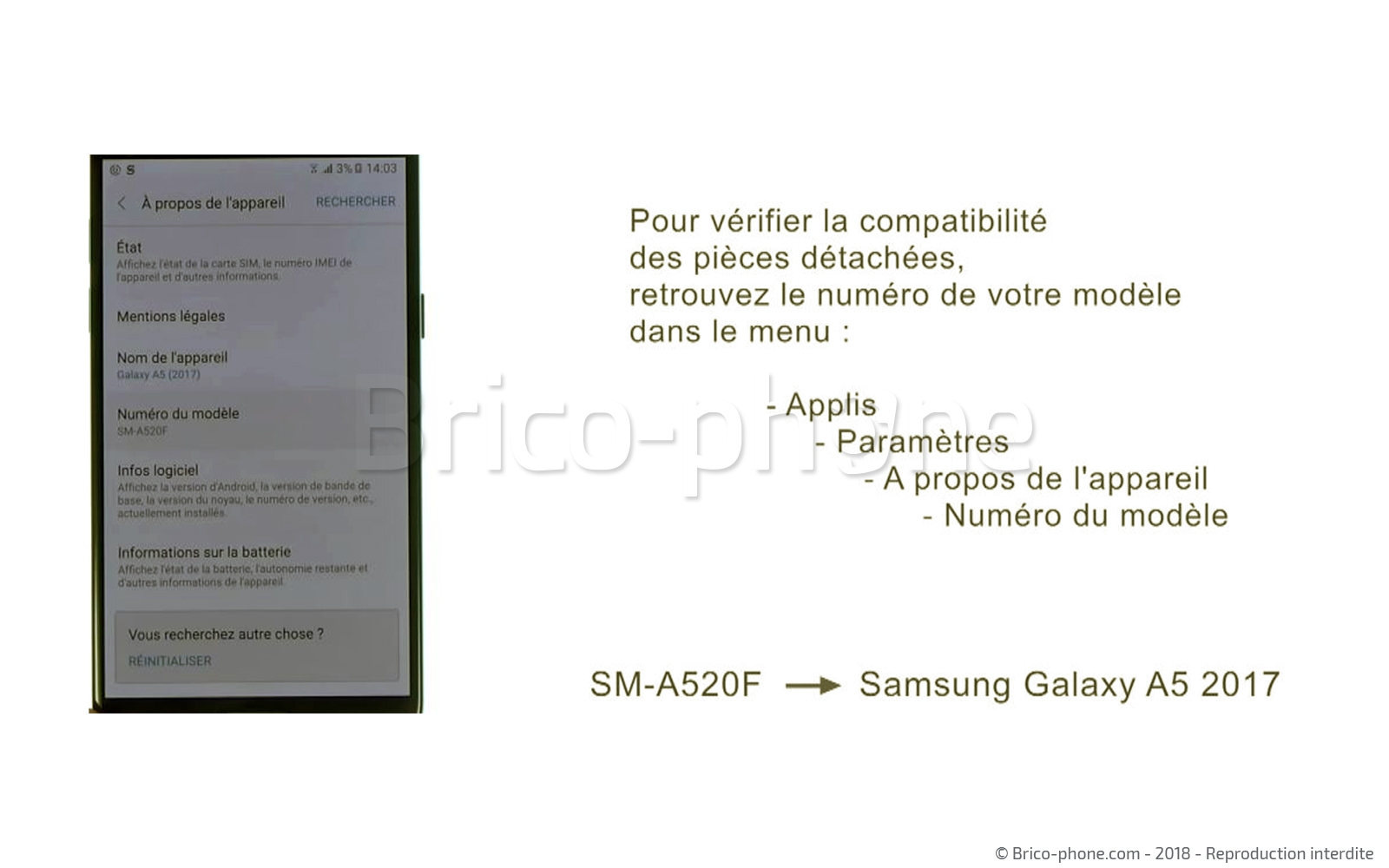 Changement de caméra avant sur Galaxy A5 2017 photo 1