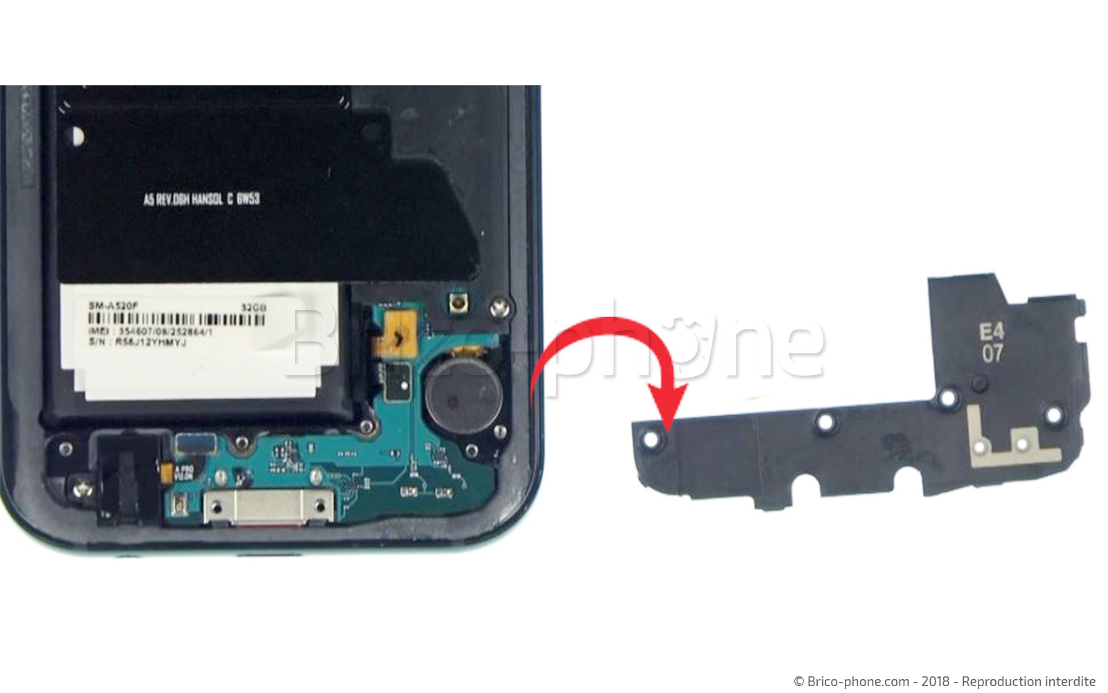 Changement de prise audio jack sur Galaxy A5 2017 photo 3