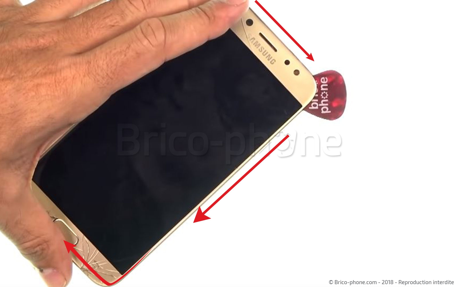 Changement d'écran (vitre+AMOLED sans châssis) sur Galaxy J7 2017 photo 1