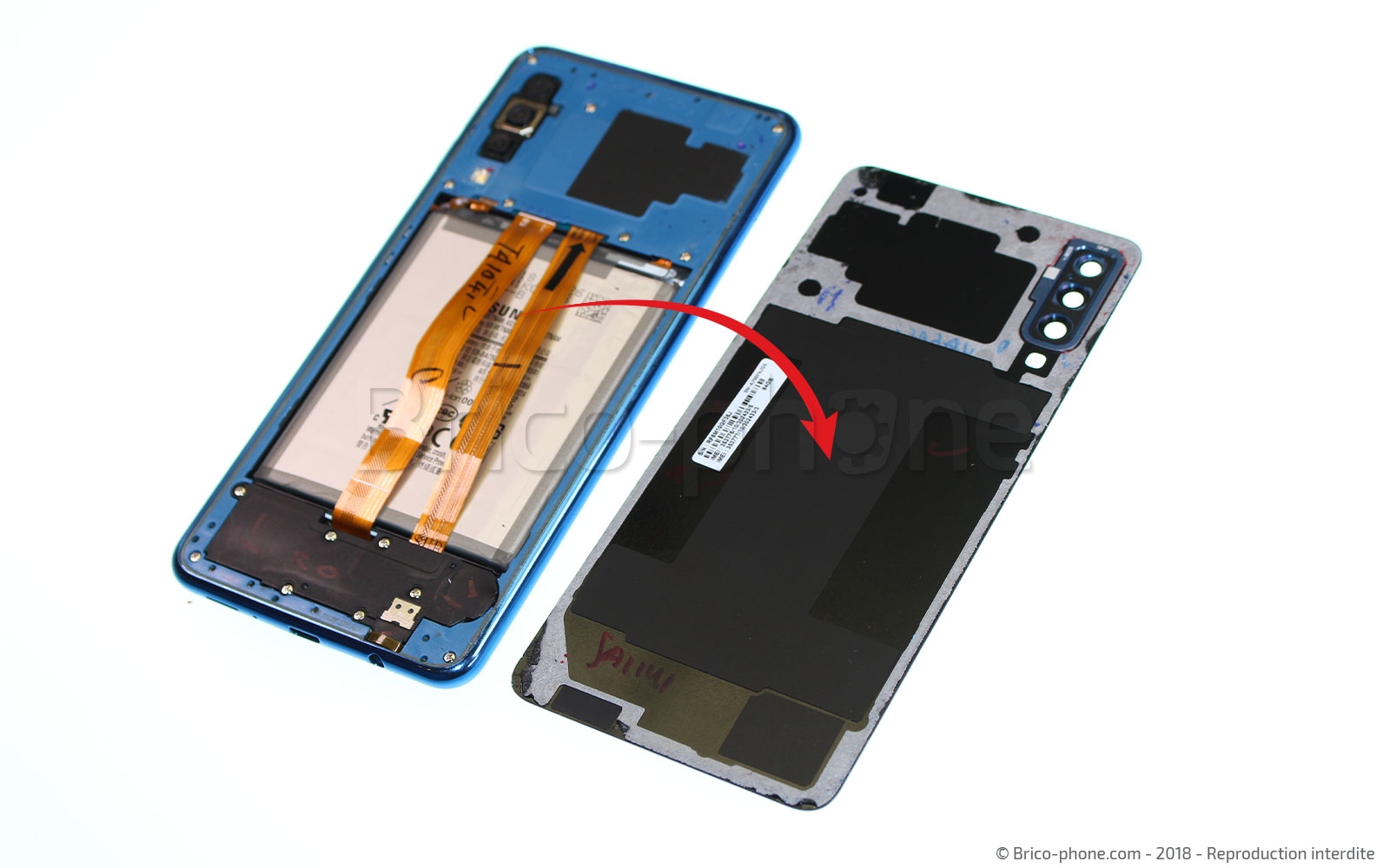 Changement de batterie sur Galaxy A7 2018 photo 2