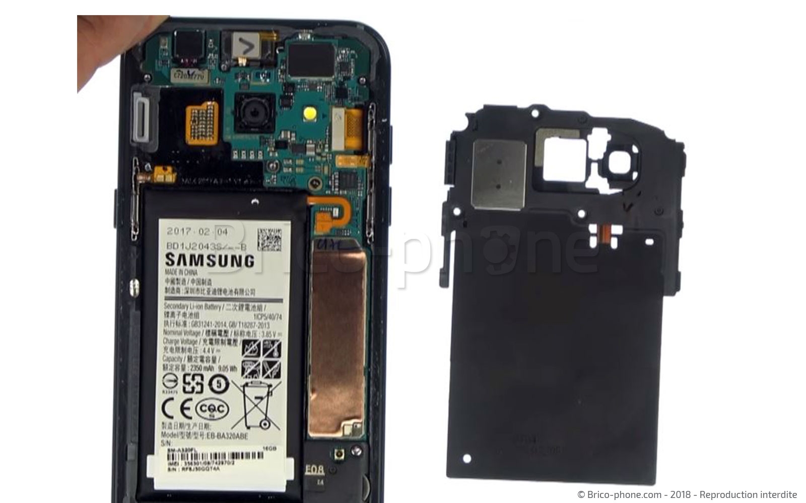 Changement de batterie sur Galaxy A3 2017 photo 2