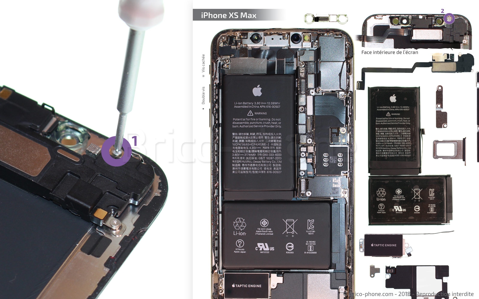 Démontage complet sur iPhone XS Max photo 2