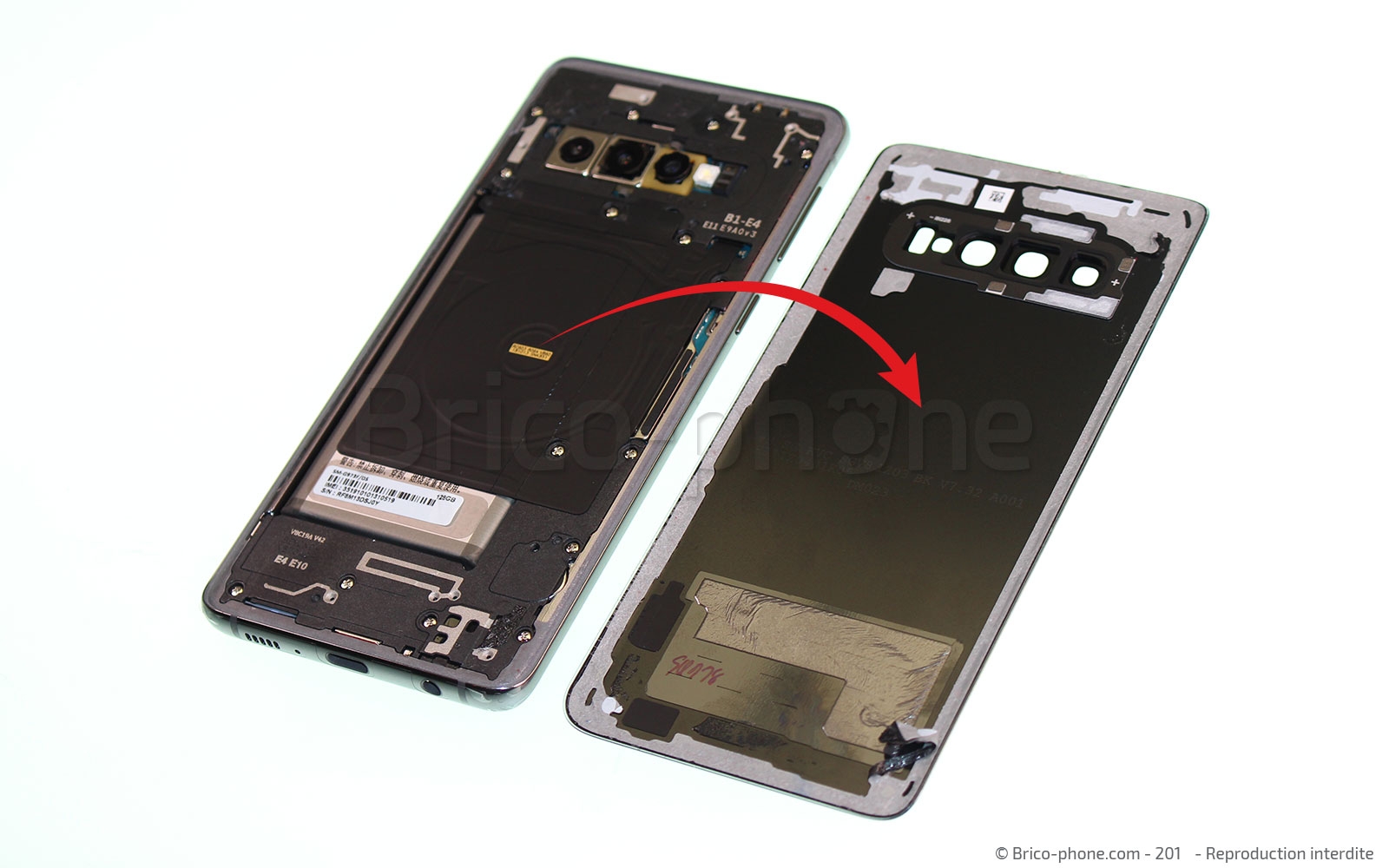 Changement de Vitre Arrière sur Galaxy S10 photo 2