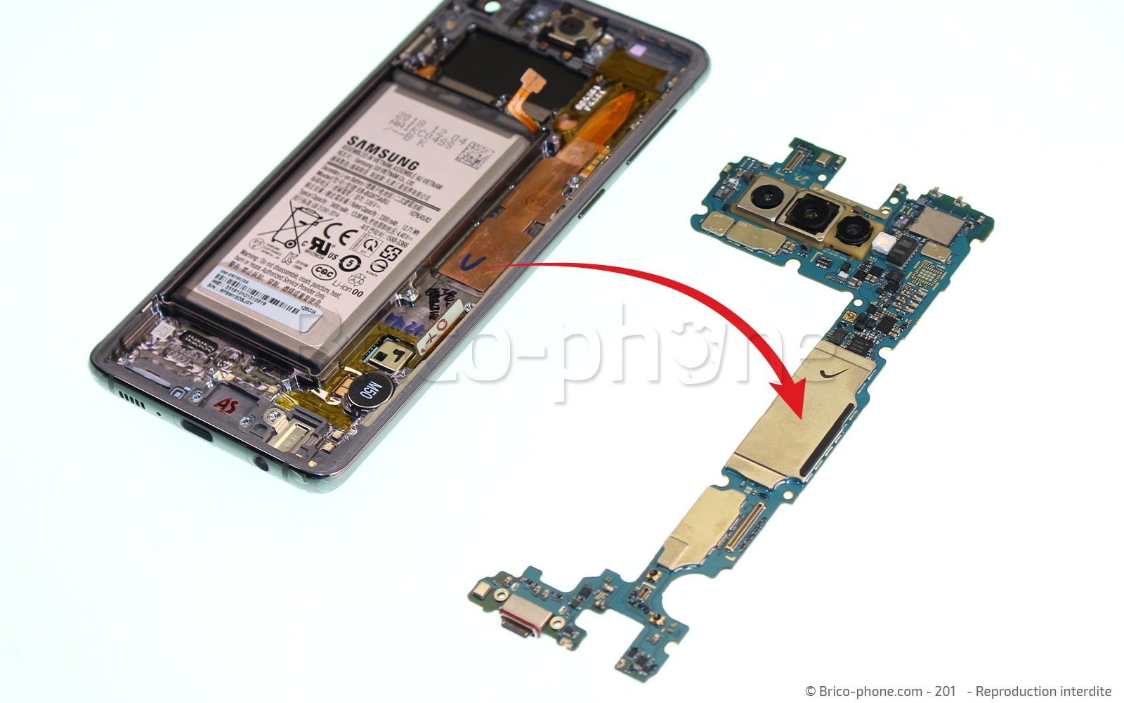 Changement de bloc écran sur Galaxy S10 photo 4