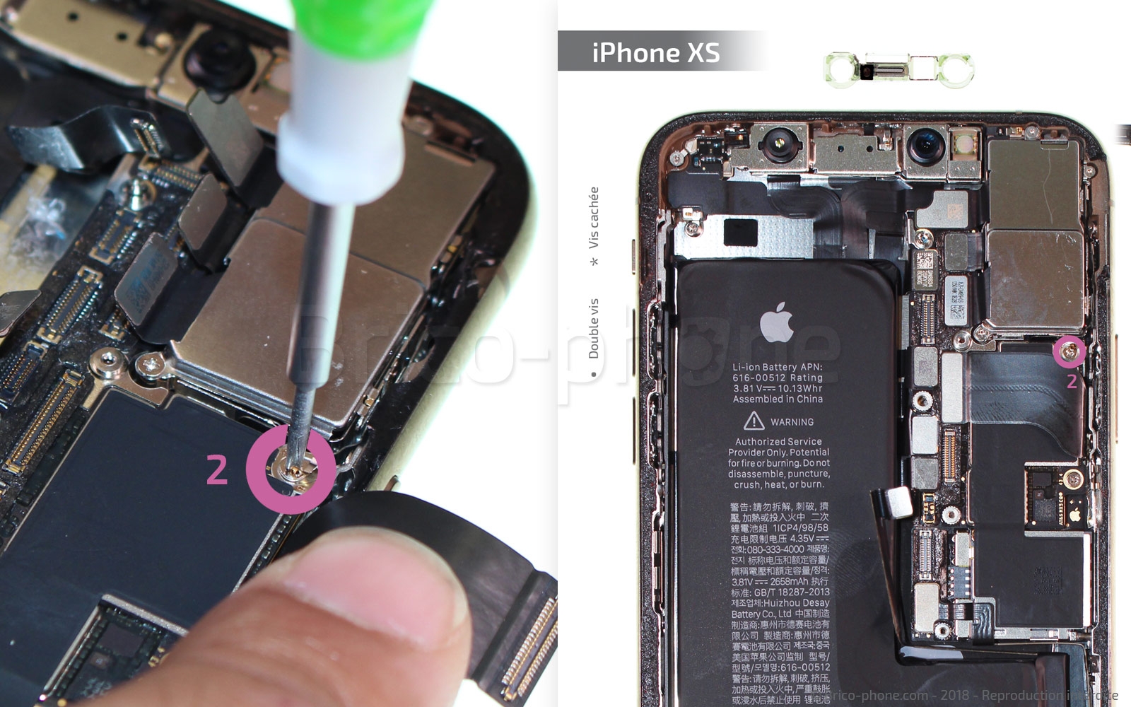Démontage complet sur iPhone XS photo 2