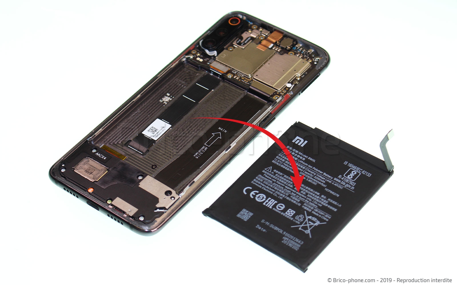 Changement de Batterie sur Mi 9 photo 2