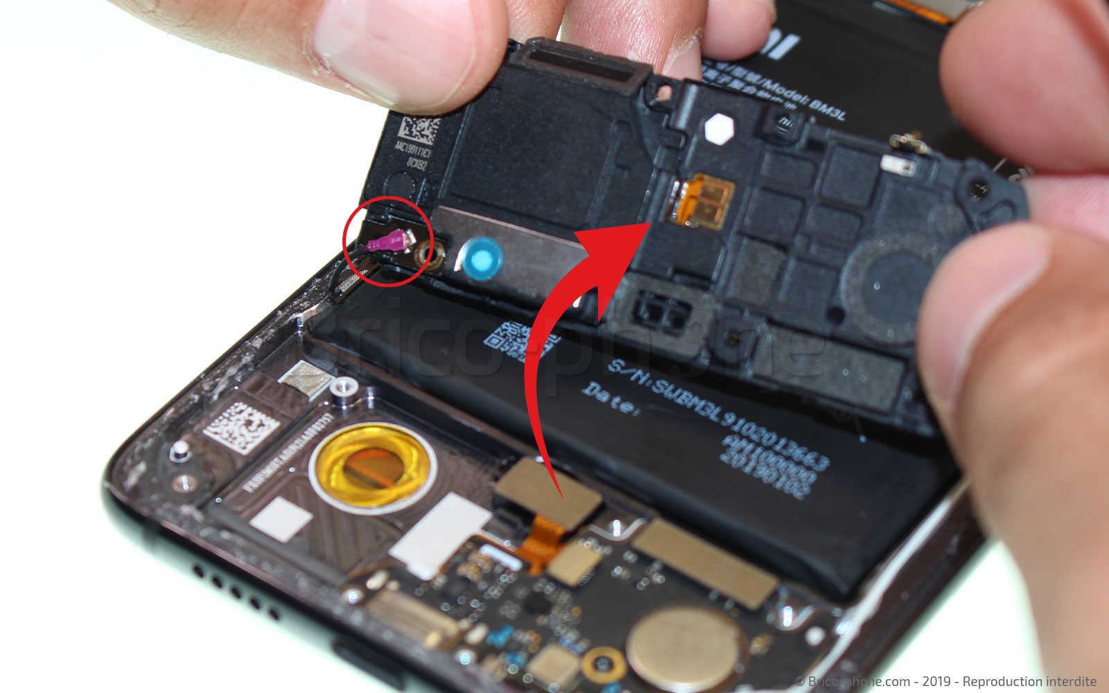 Changement du connecteur de charge sur Mi 9 photo 2