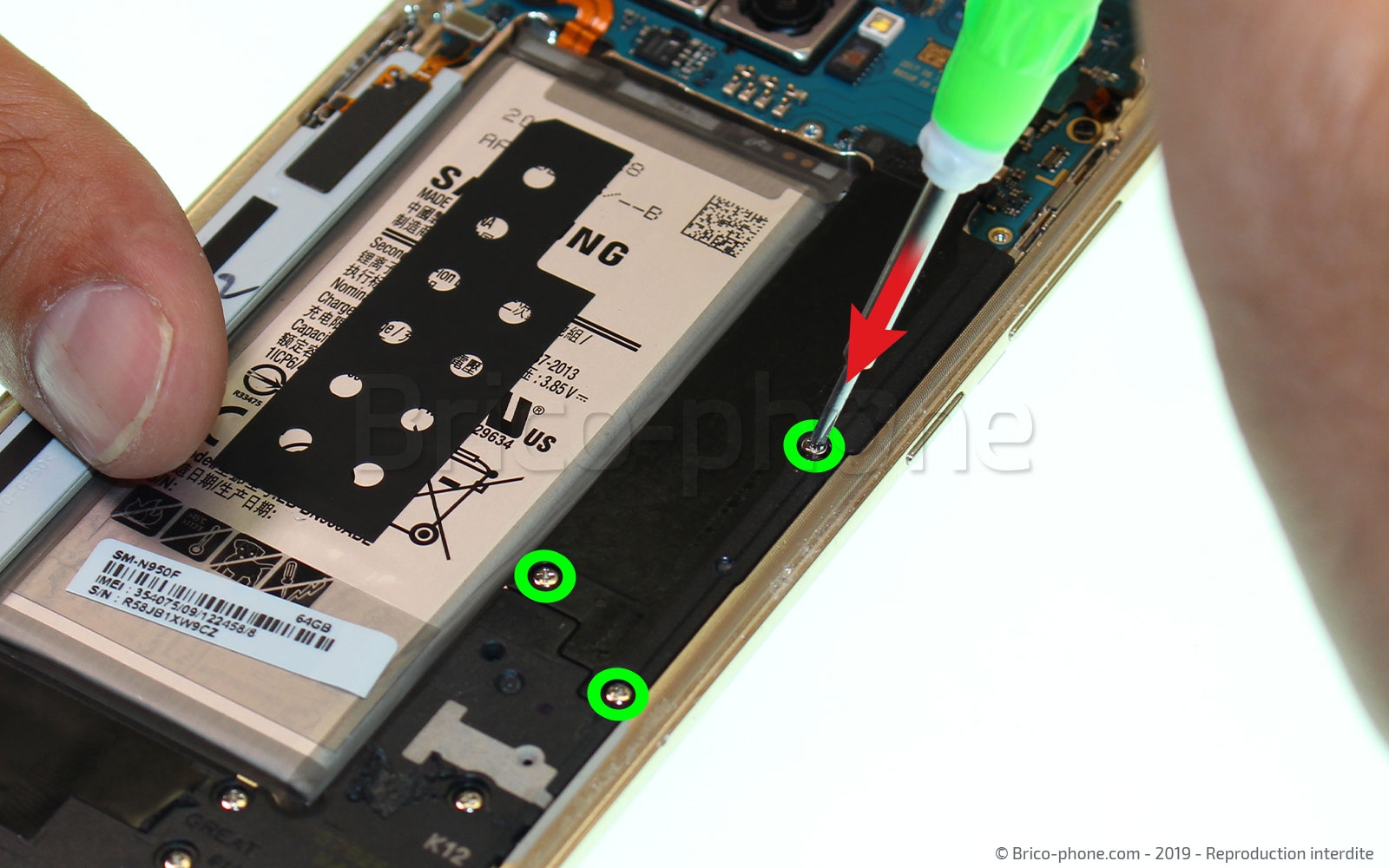 Changement de Bloc Ecran sur Galaxy Note 8 photo 1