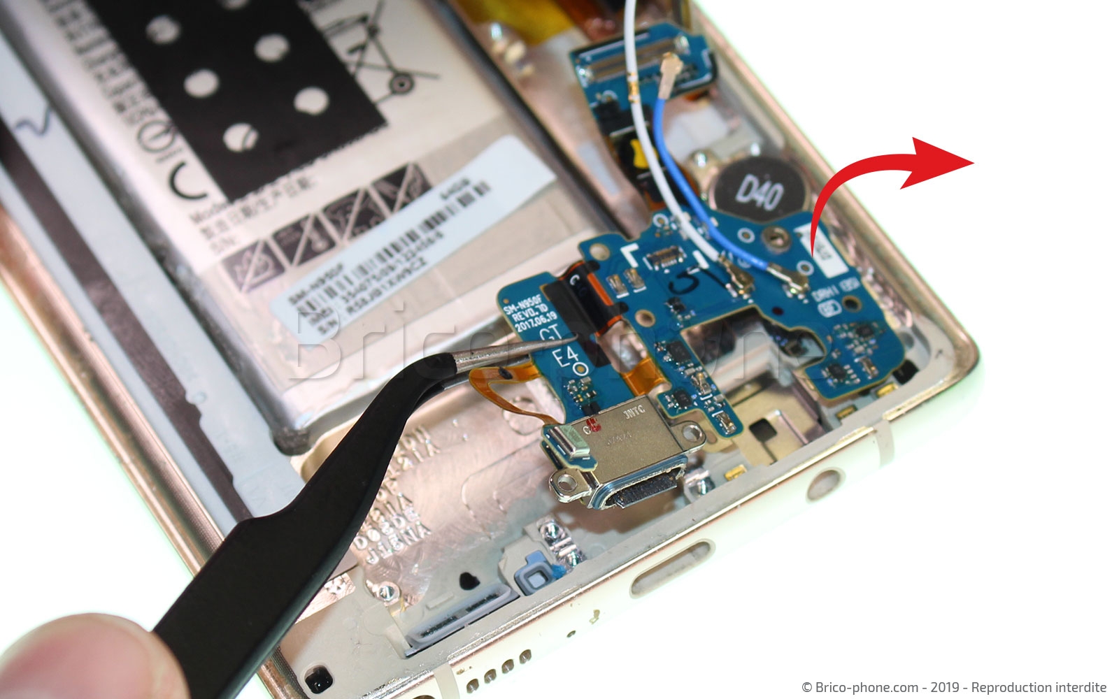 Changement de Bloc Ecran sur Galaxy Note 8 photo 2