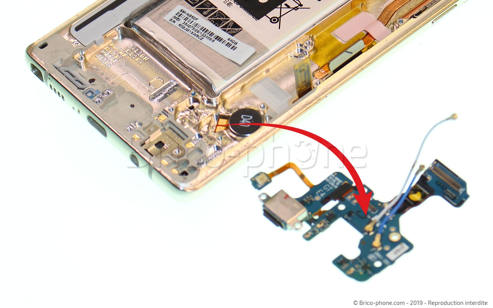 Changement de Bloc Ecran sur Galaxy Note 8 photo 3