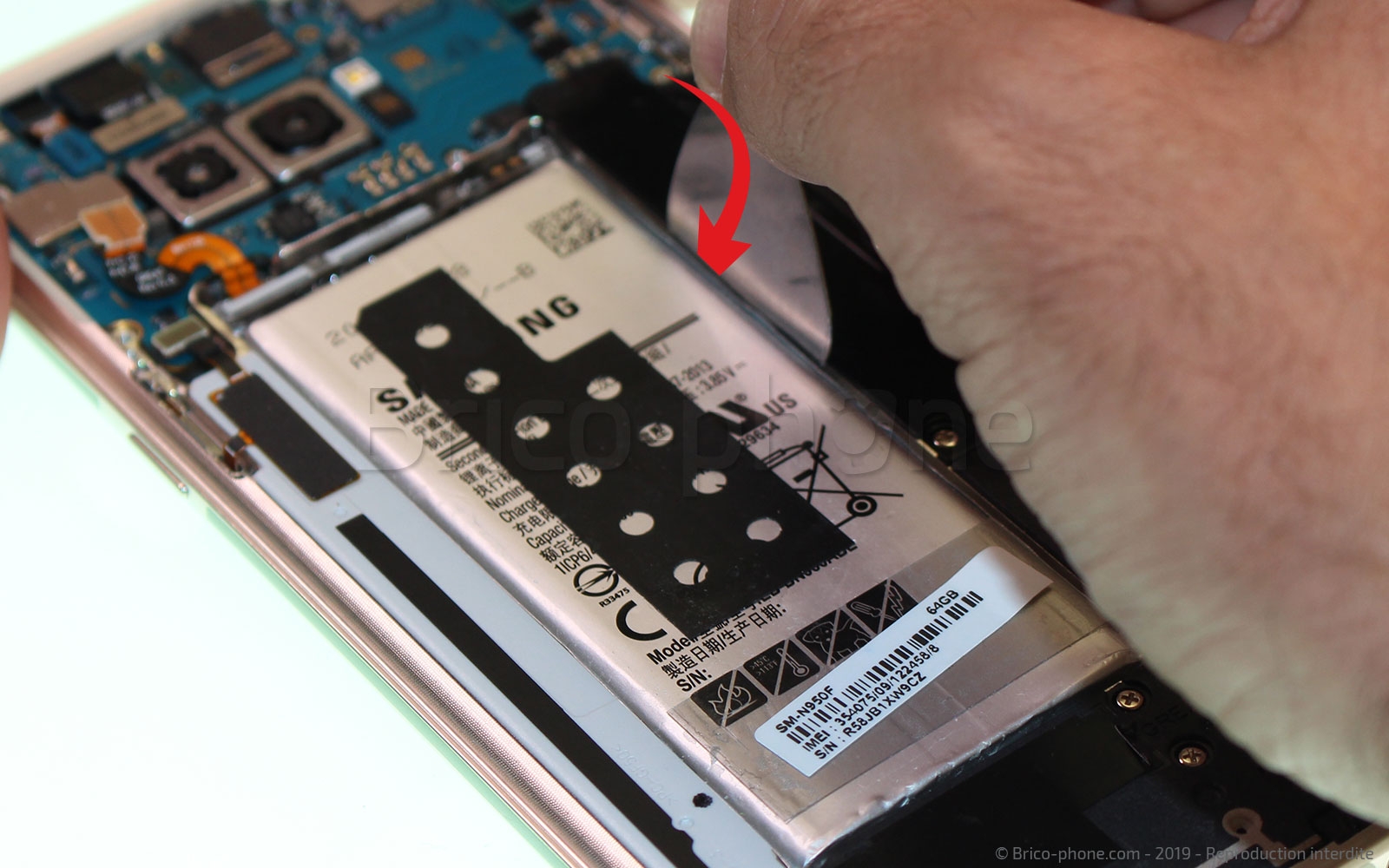 Changement de batterie sur Galaxy Note 8 photo 3