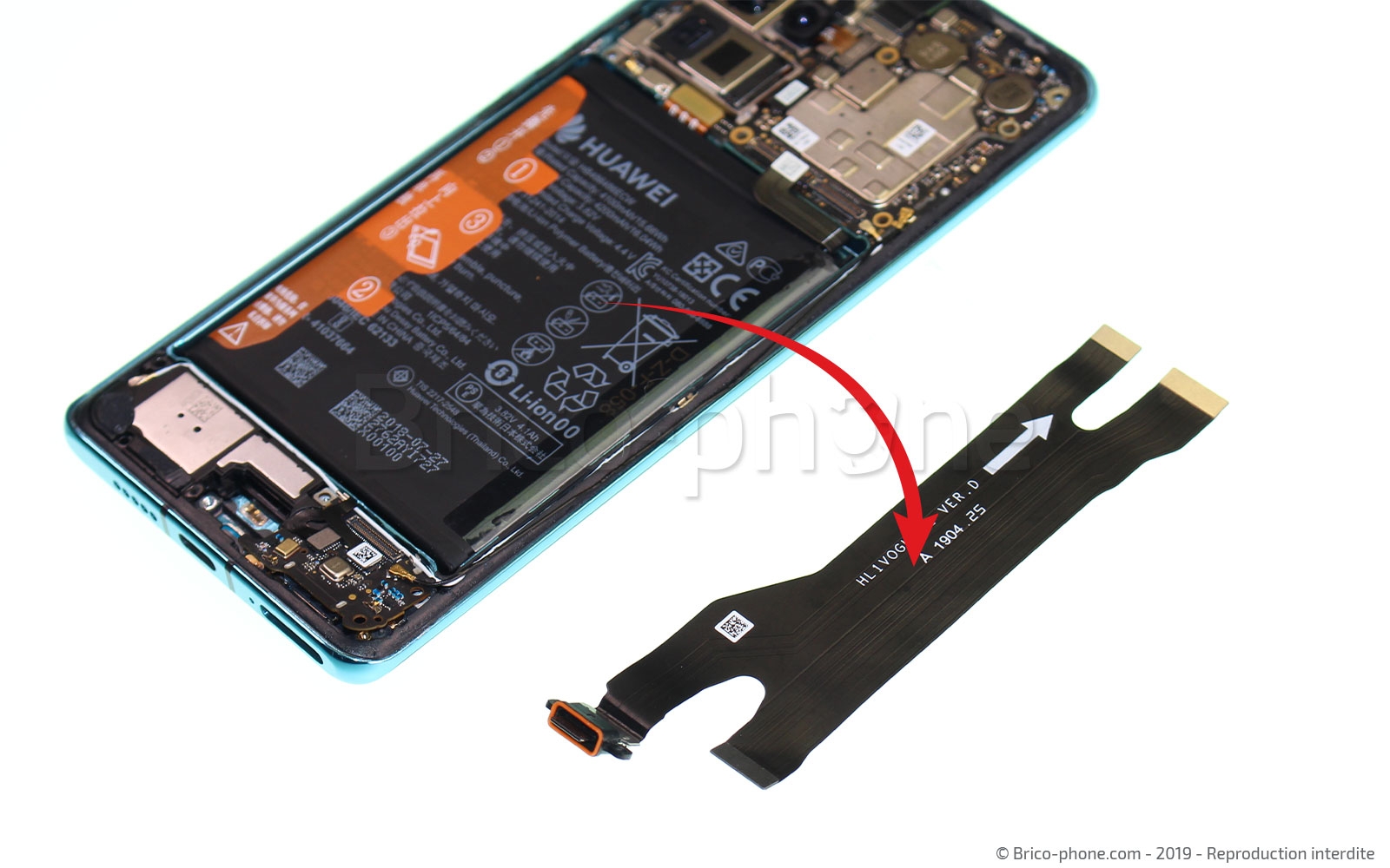 Changement du connecteur de charge sur P30 Pro photo 4