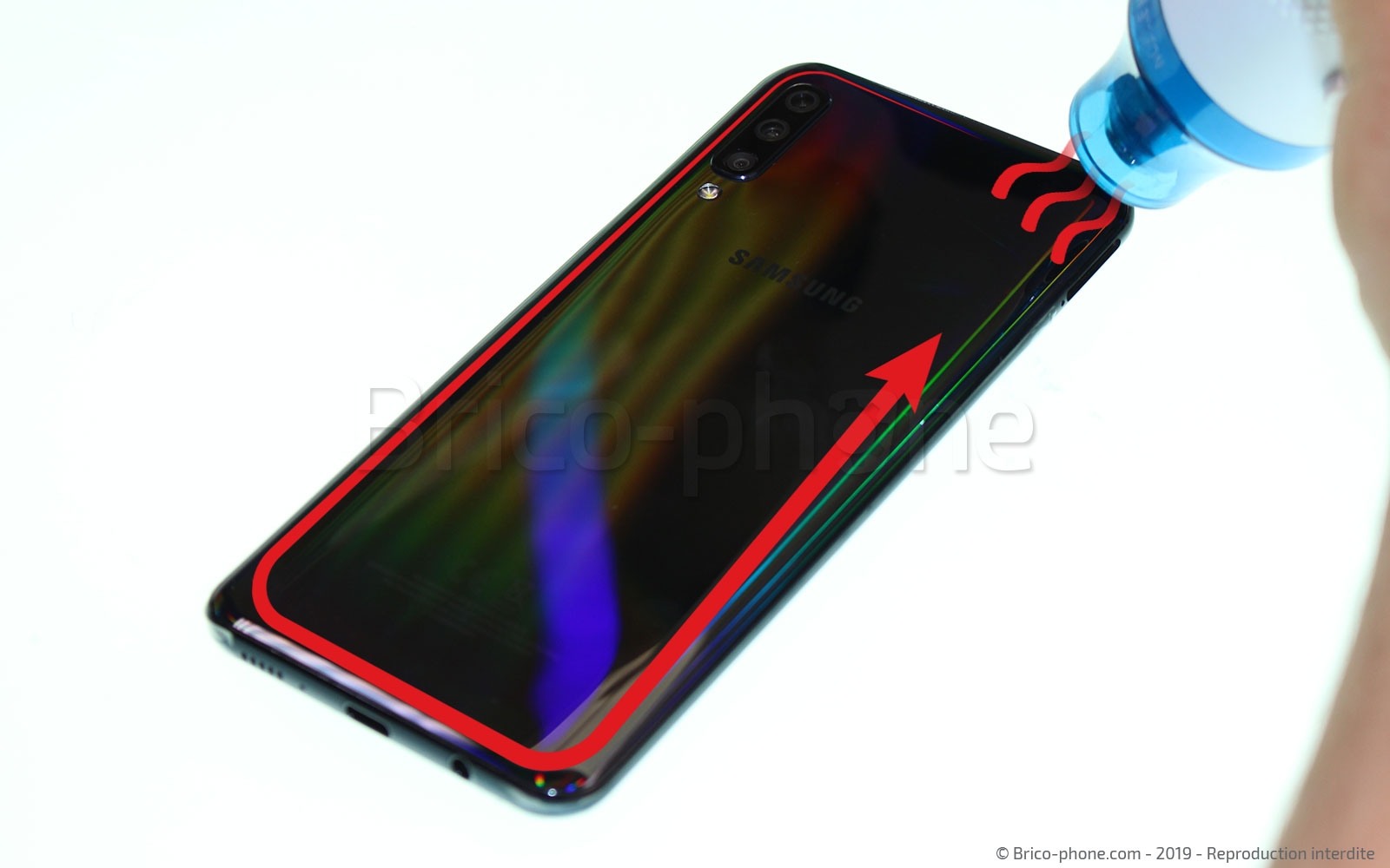 Changement d'écran vitre et LCD sur Galaxy A50 photo 1