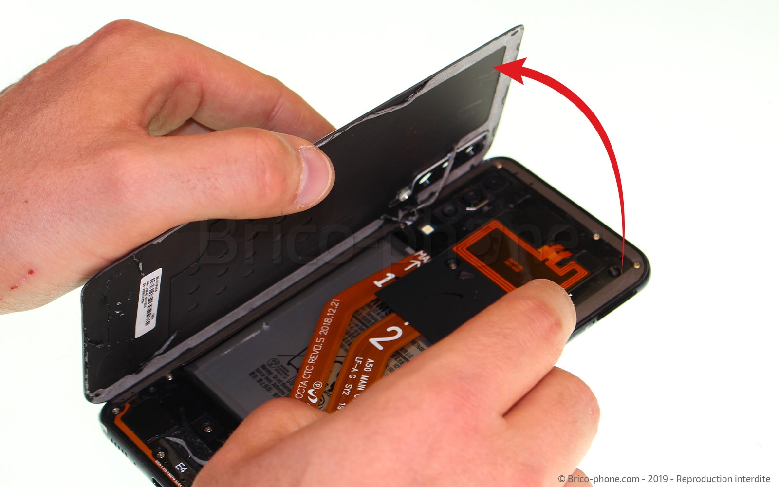 Changement d'écran vitre et LCD sur Galaxy A50 photo 1