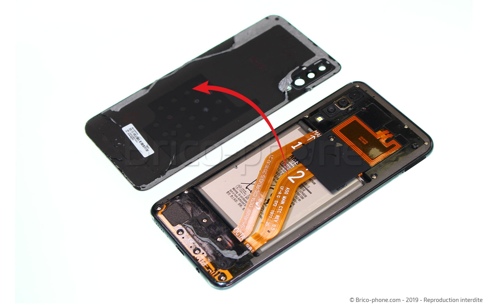 Changement d'écran vitre et LCD sur Galaxy A50 photo 2