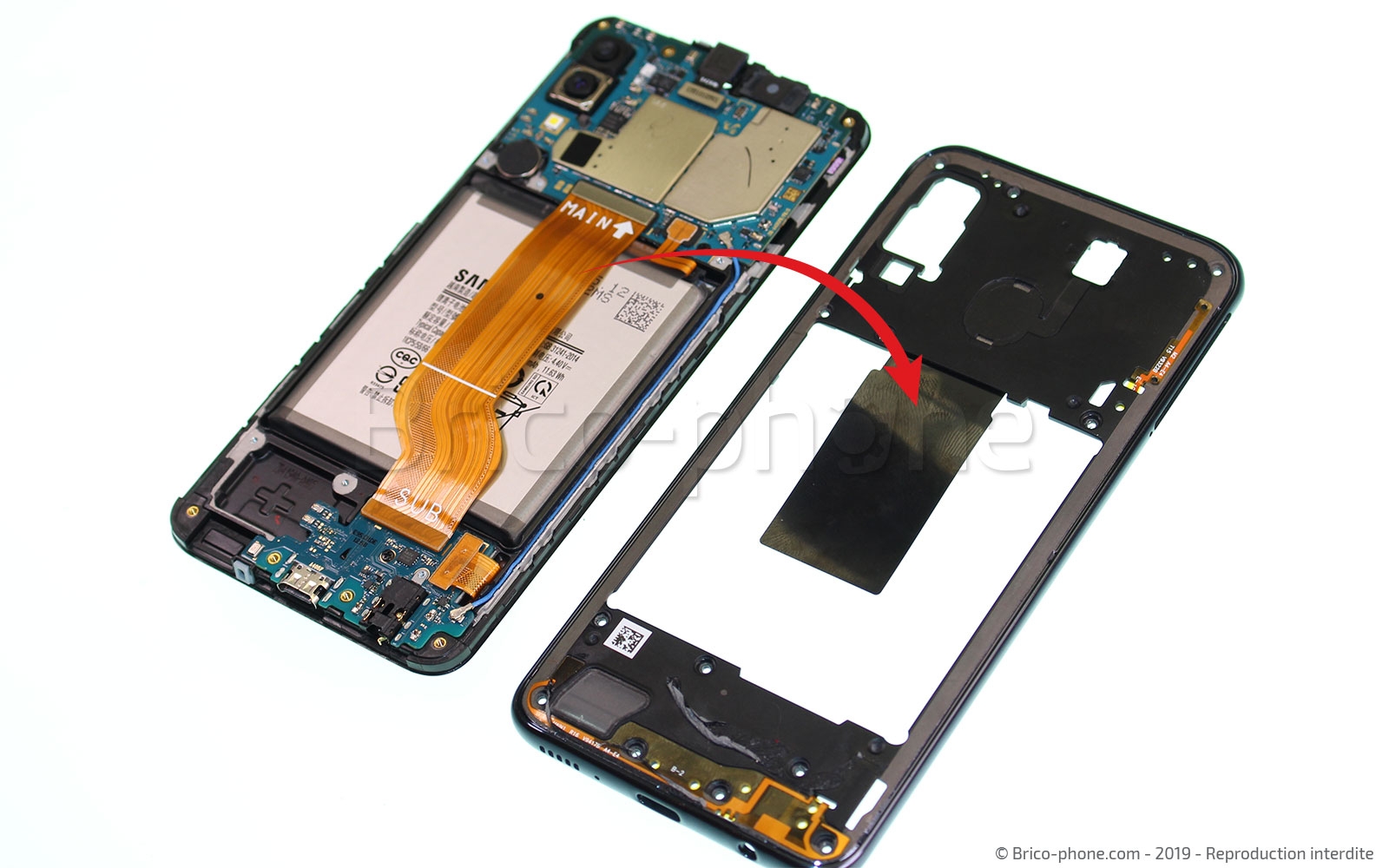 Démontage complet sur Galaxy A40 photo 4