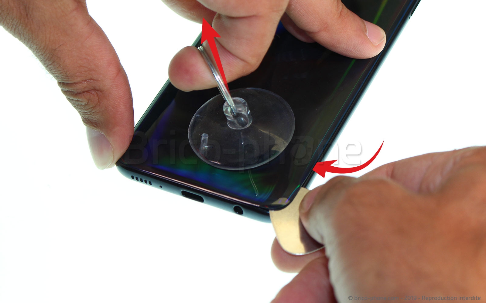 Changement d'écran vitre et AMOLED sur Galaxy A40 photo 2