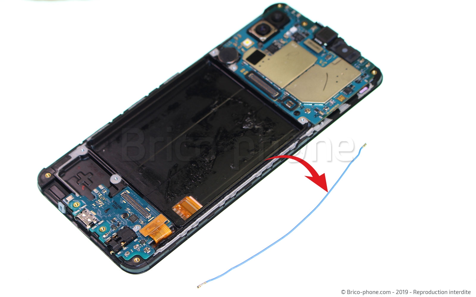 Changement d'écran vitre et AMOLED sur Galaxy A40 photo 4