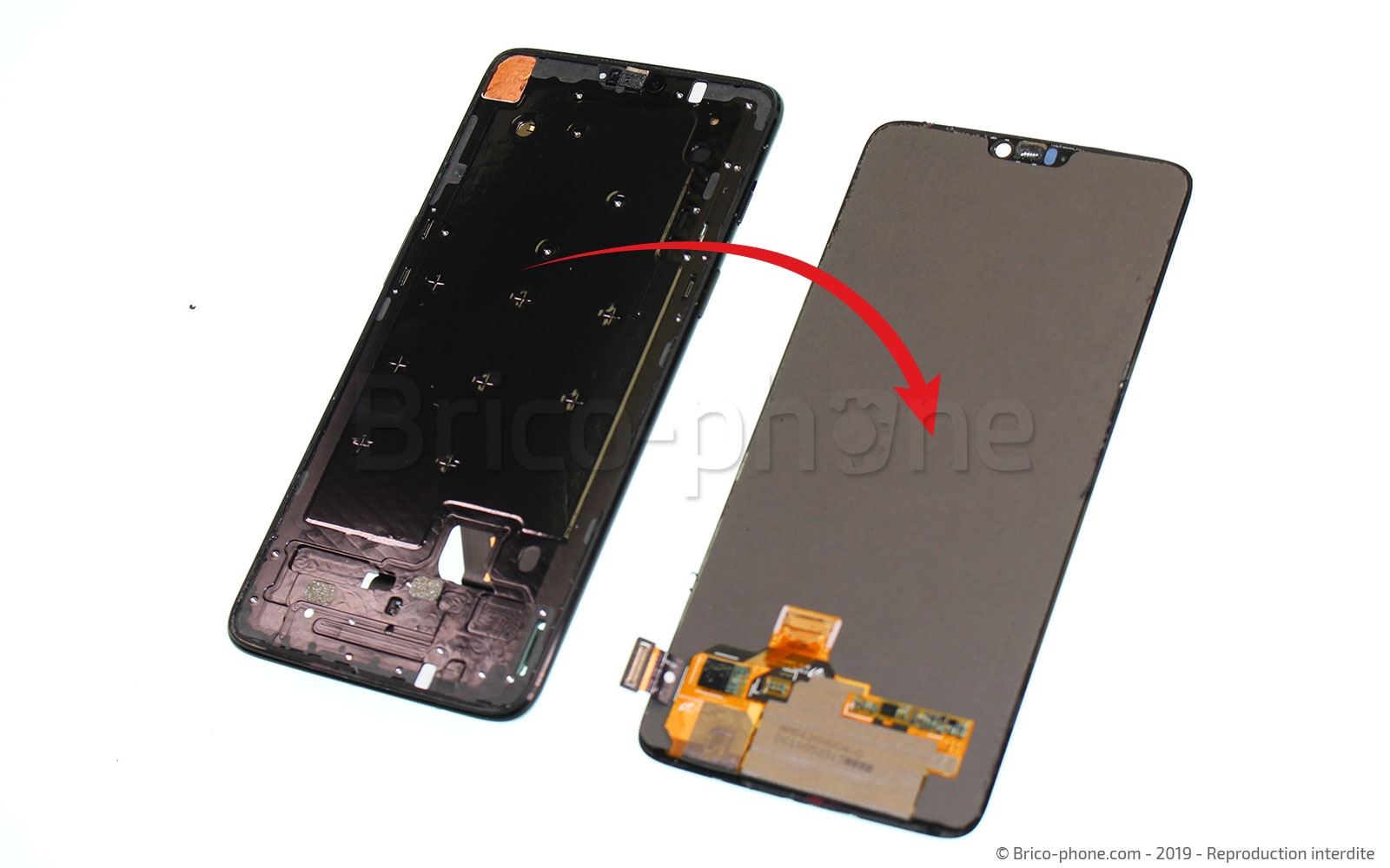 Changement d'écran vitre et LCD sur OnePlus 6 photo 4