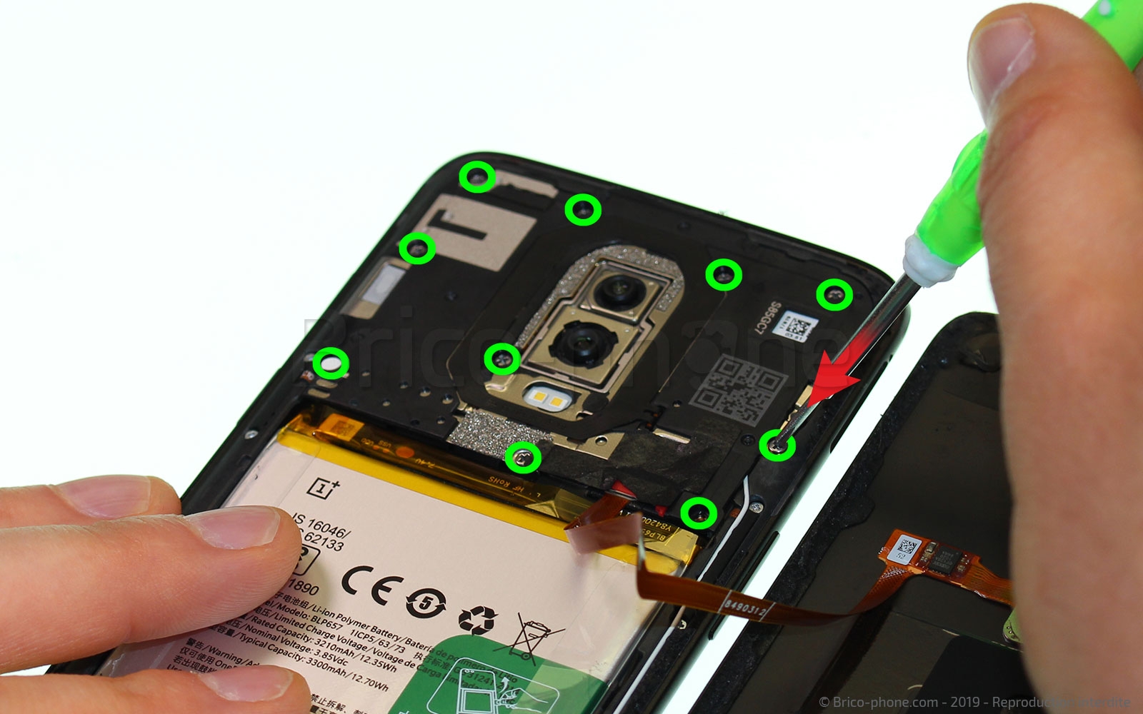 Changement d'écran vitre et LCD sur OnePlus 6 photo 1