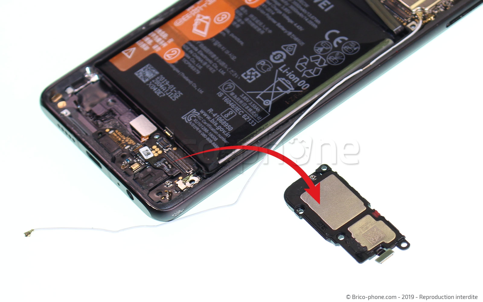 Changement du connecteur de charge sur P30 photo 4