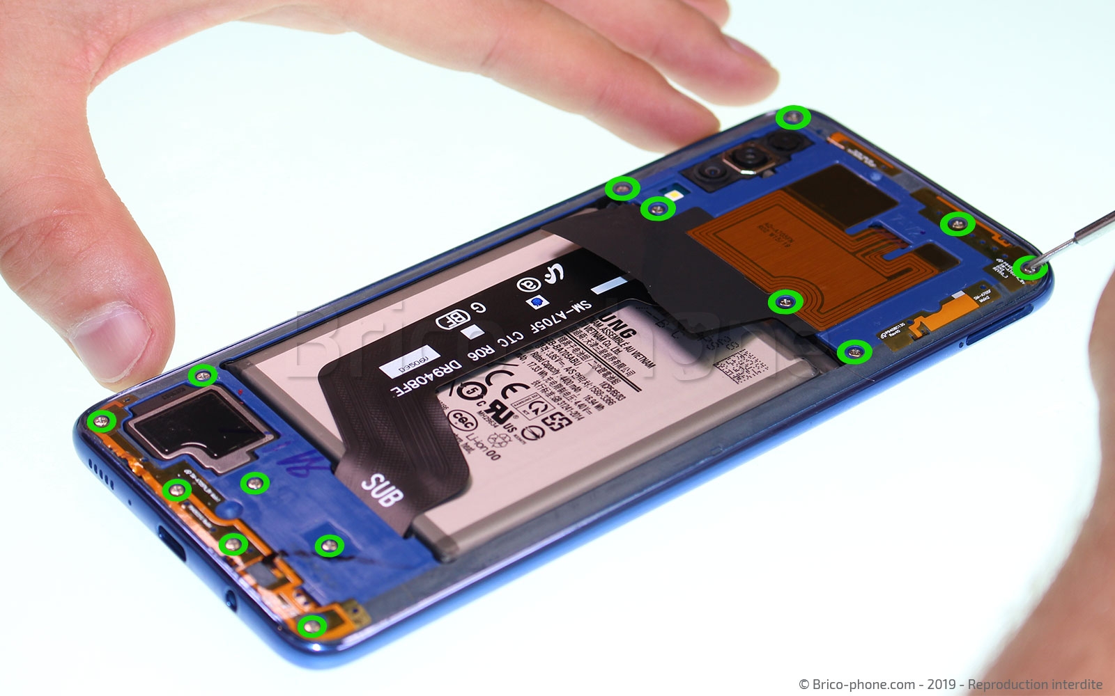 Démontage complet sur Galaxy A70 photo 1