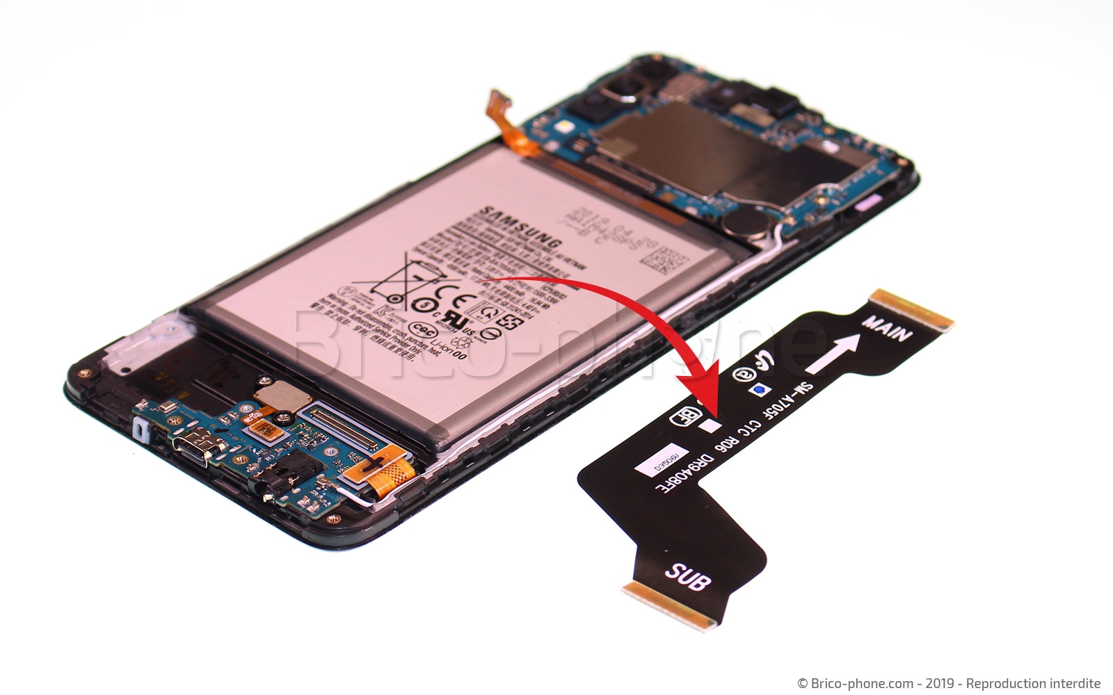 Changement de connecteur de charge sur Galaxy A70 photo 4