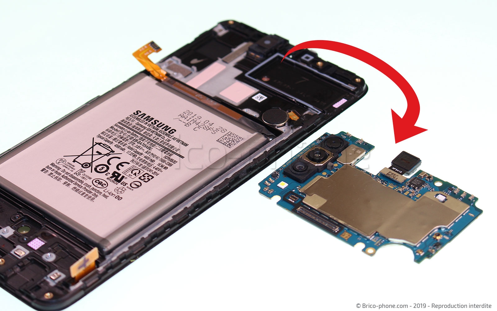 Changement de bloc écran sur Galaxy A70 photo 3