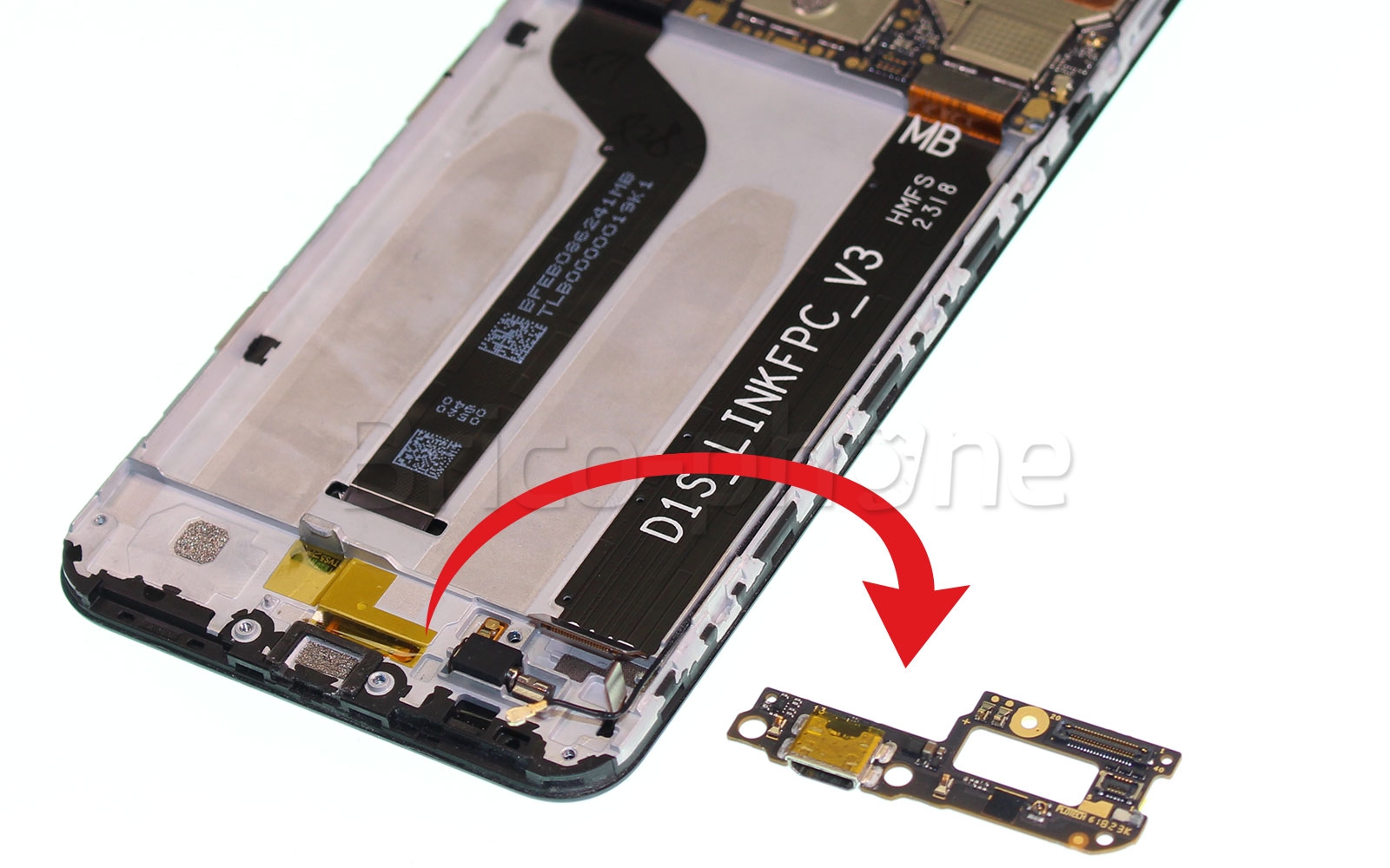 Changement du connecteur de charge sur Mi A2 Lite photo 2